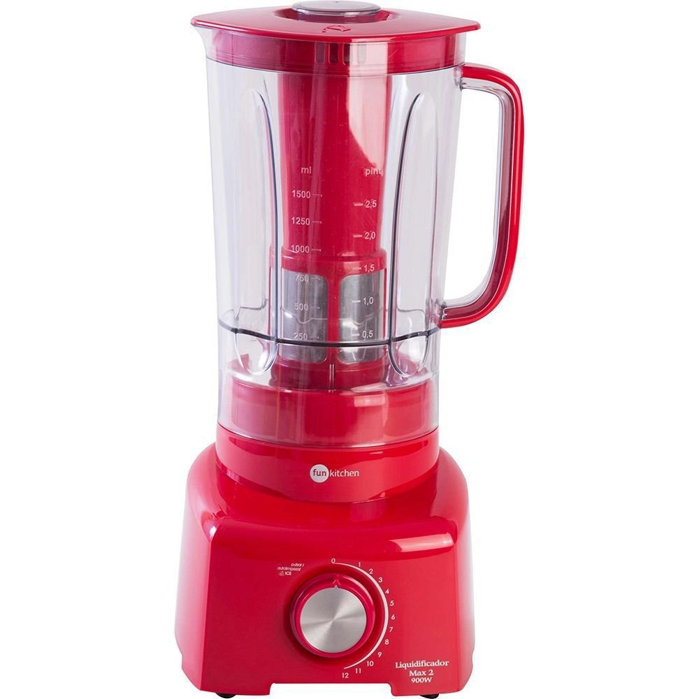 Liquidificador Fun Kitchen Max L Velocidades Vermelho W No