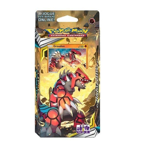 Jogo Pokemon SL3 Starter DECK Eclipse Cosmico Groudon Copag 99577 Em