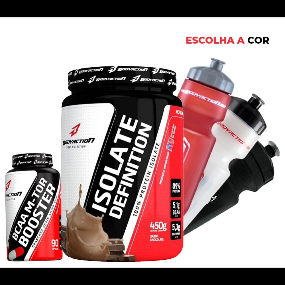 Combo Kit De Suplementos Whey Protein Isolado Bcaa Squeeze No Shoptime