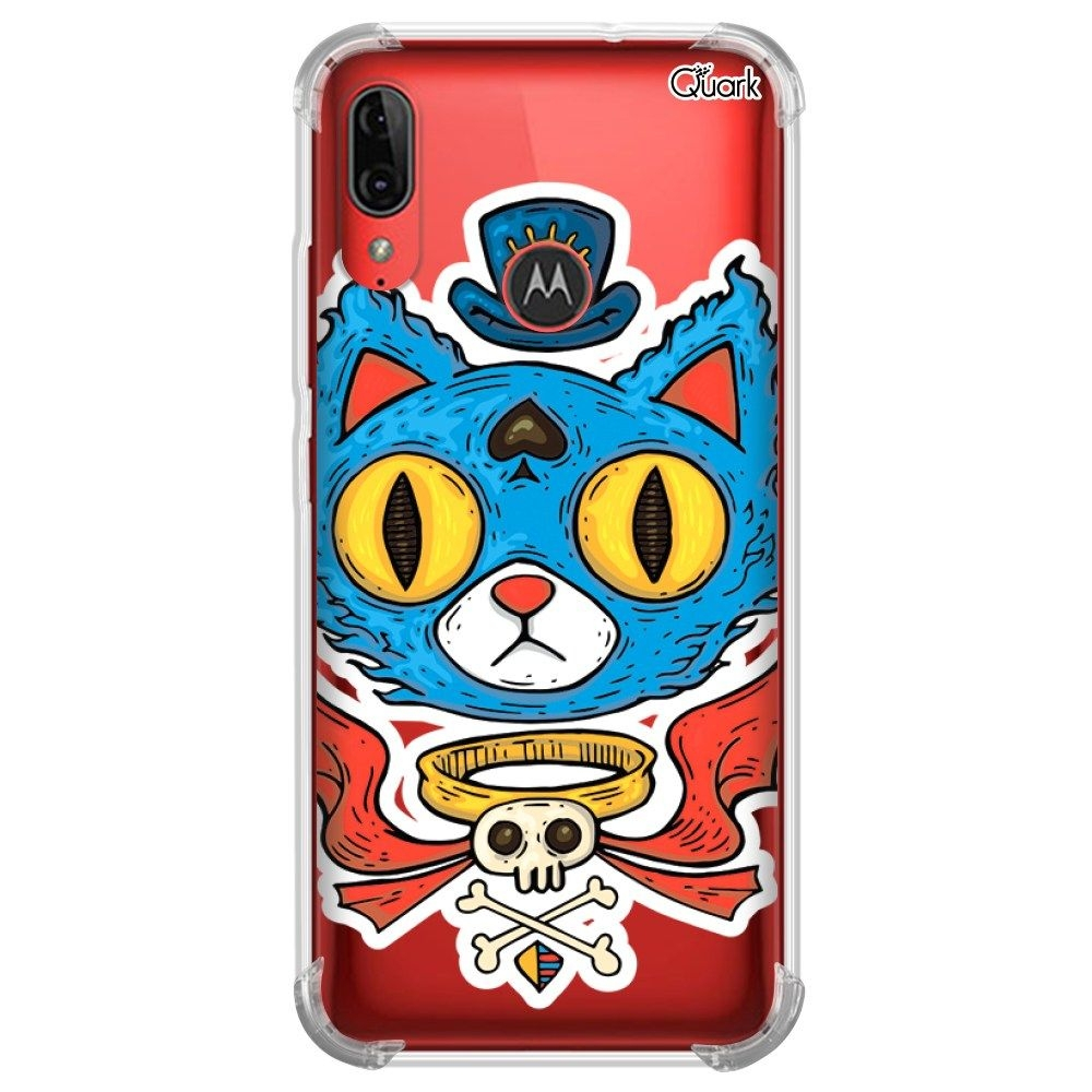 Capa Capinha Case Anti Shock Moto E6 Plus 1003 Gato Mist em Promoção na