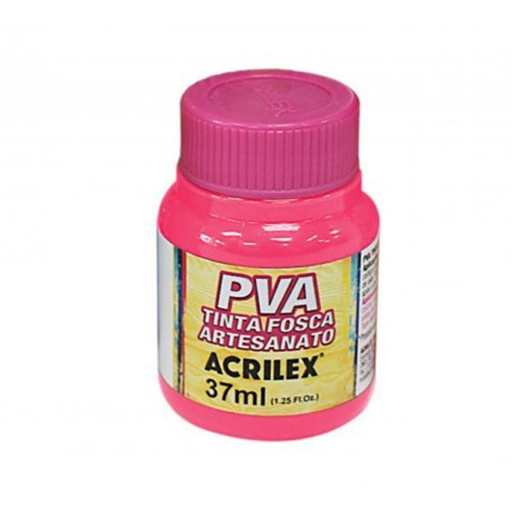 Tinta PVA Para Artesanato Rosa Escuro 37ml Acrilex Submarino