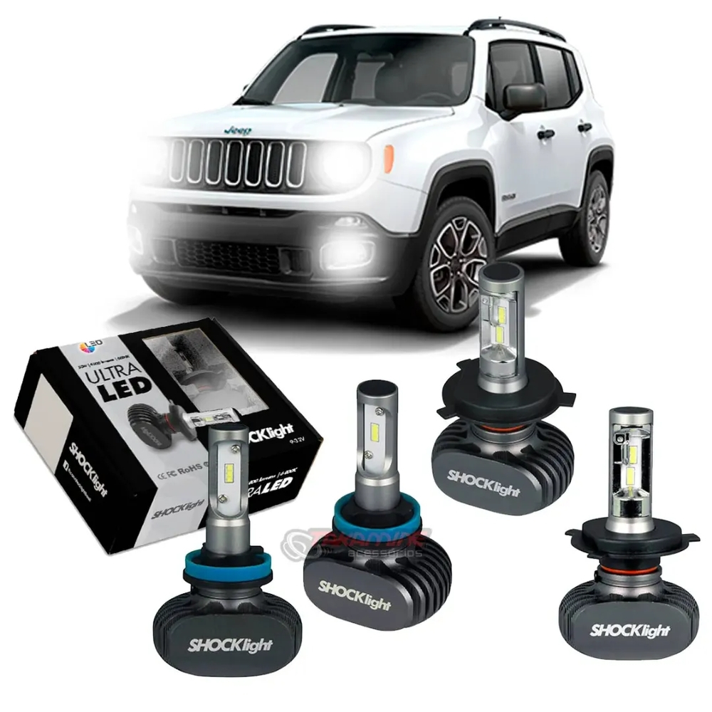 Kit Ultra Led Renegade Tipo Xenon Farol