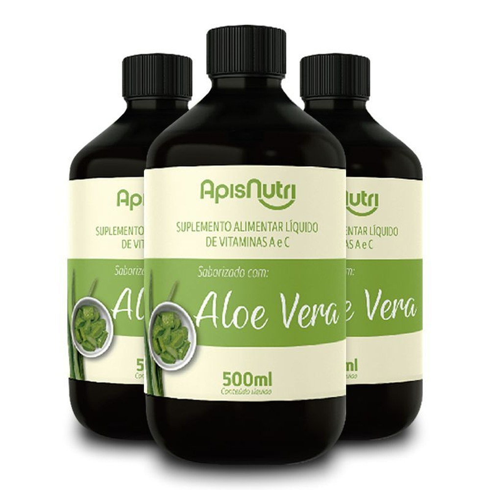 Kit Aloe Vera Babosa Suplemento L Q Ml Apisnutri Em Promo O Na