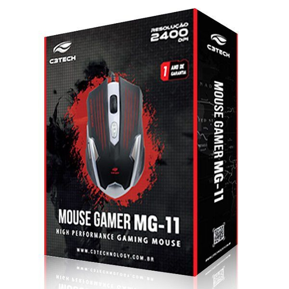 Mouse Optico Gamer C Tech Mg Bsi Preto E Prata Em Promo O