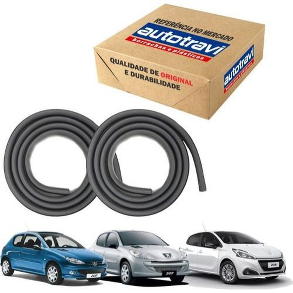 Kit 2 Borrachas De Porta Peugeot 206 207 208 em Promoção Ofertas na