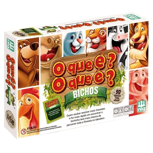 Jogo De Tabuleiro O Que É O Que É Bichos Nig Brinquedos em Promoção