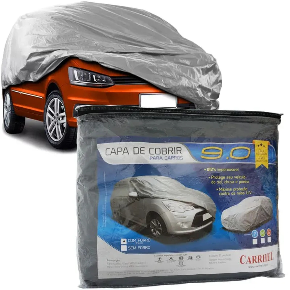 Capa Automotiva Cobrir Carro Protetora Forrada Central Tamanho P M G