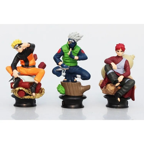 Kit 6 Bonecos Action Figure Naruto Sasuke Kakashi Gaara No Shoptime