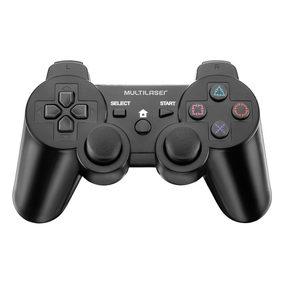 Joypad Multilaser Js Sem Fio Dual Shock Para Ps Ps E Pc Em