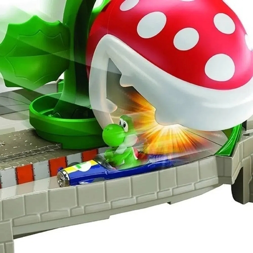 Pista Hot Wheels Mario Kart Circuito Yoshi Rampa Da Piranha Mattel