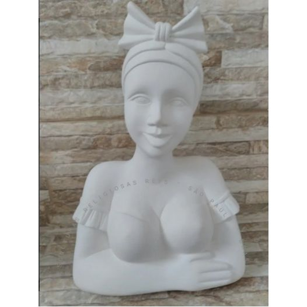 Boneca Namoradeira Janela Varanda Busto Cm Gesso Cru Submarino