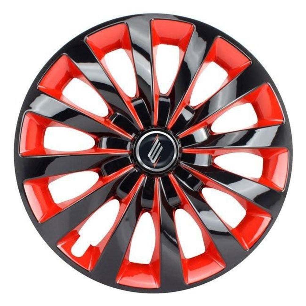 Calota Universal Modelo Passat Cc Aro Polegadas Black Red Em