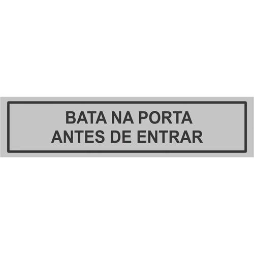 Placa de Sinalização Bata na porta antes de entrar Submarino