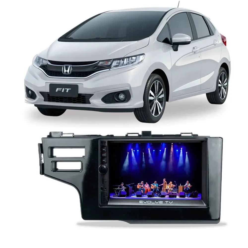 Central Multimídia Honda Fit 2015 a 2021 TV Digital Espelhamento iOS