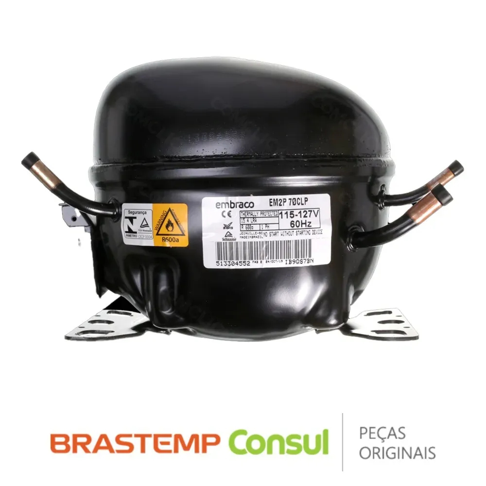 Compressor V R A Ph Em P Clp W Refrigerador Brastemp