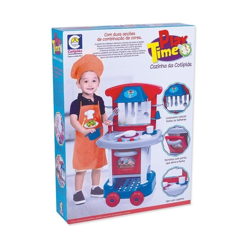 Cozinha Infantil Masterchef Menino Play Time 66 cm Cotiplás em Promoção