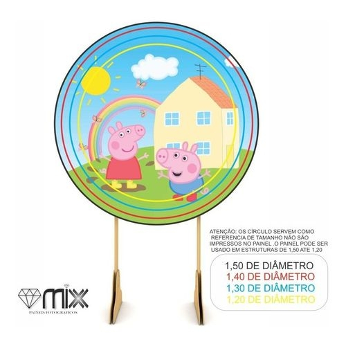 Painel Redondo Sublimado D Peppa Pig Mtr Em Promo O Na Americanas