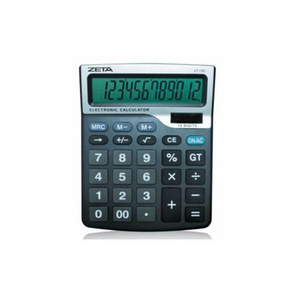 Calculadora De Mesa Zeta 12DIG VISOR GRD Preta SOL Submarino