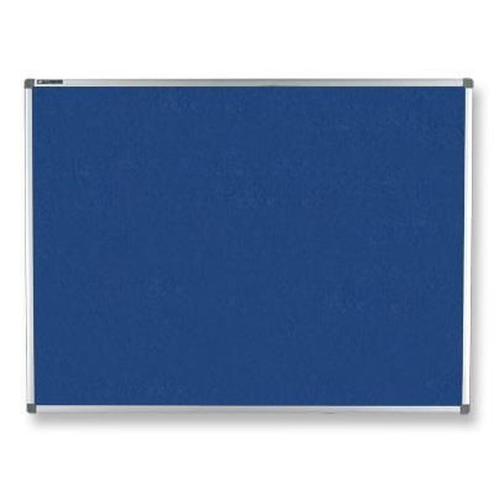 Quadro De Aviso Feltro E Aluminio Azul X Cm Un Board Net Em