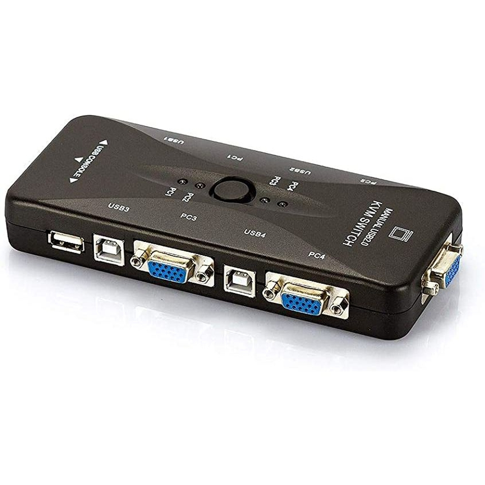 Chaveador Kvm Usb Switch Portas Vga Usb Cpu Em Monitor Em