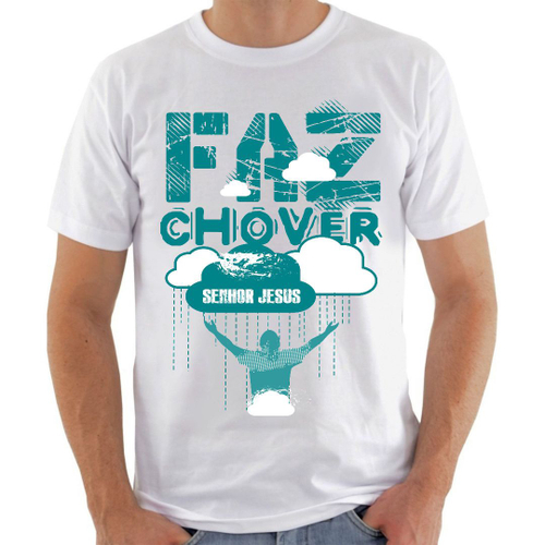 Camiseta Masculina Gospel Faz Chover Senhor Jesus Evangelica No Shoptime