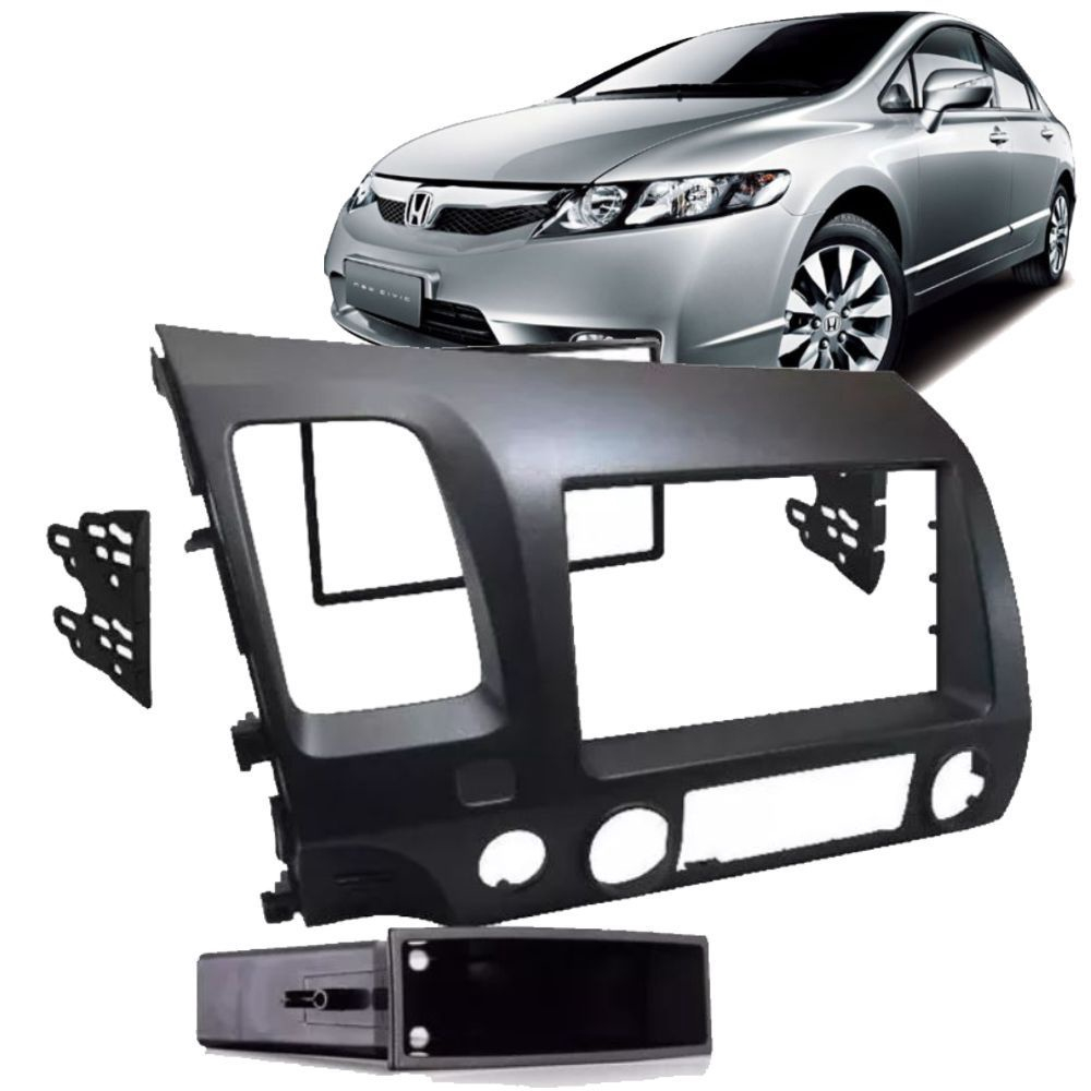 Moldura Painel Central Aparelho Som 1 Din New Civic 2006 Até 2011