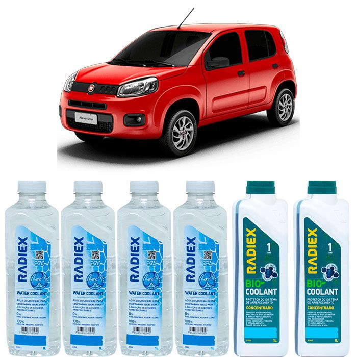 Kit Aditivo Radiador Bio Coolant Concentrado Azul Agua