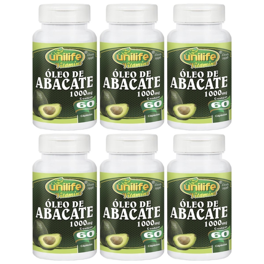 Kit 6 Óleo De Abacate 60 Cápsulas 1200mg Unilife Submarino