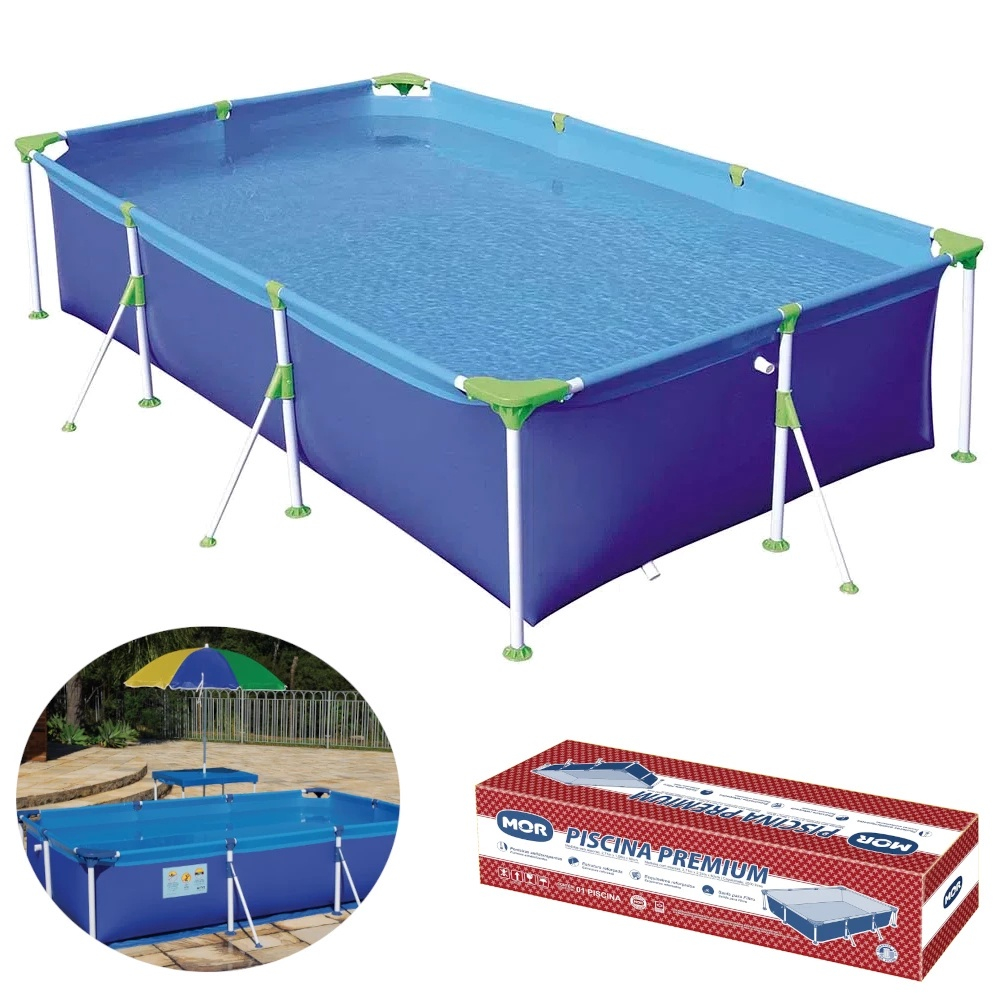 Piscina De Armacao Retangular Premium 2500 Litros No Shoptime