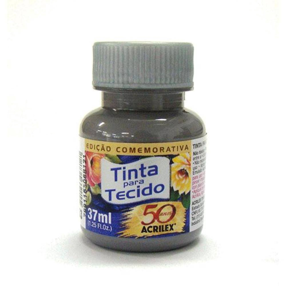 Tinta Para Tecido Acrilex Fosca Ml Cinza No Shoptime