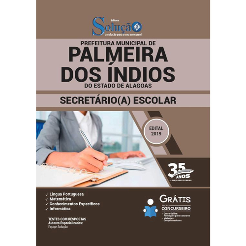 Apostila Palmeira Dos Índios al Secretario Escolar em Promoção na