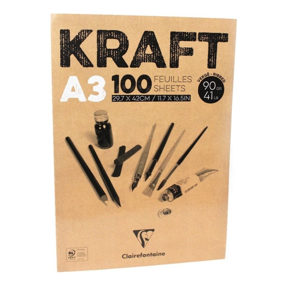 Papel Kraft 90g 100 Folhas Bloco 29 7x42cm A3 Desenho Na Americanas