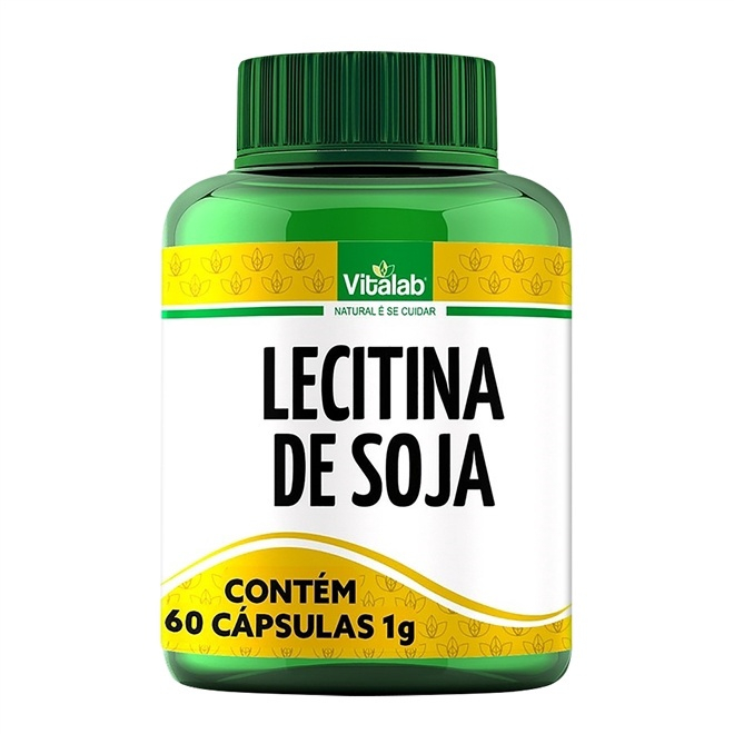 Lecitina de Soja 1000mg Vitalab 60 Cápsulas Submarino