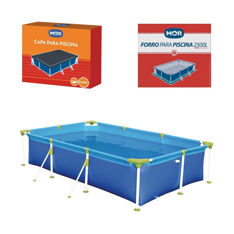 Kit Piscina Premium Litros Capa Forro Mor No Shoptime