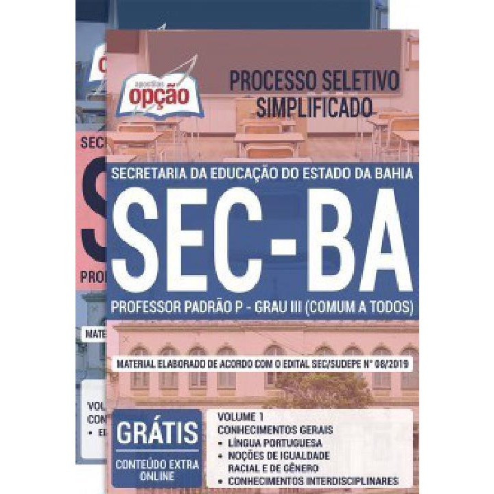 Apostila Sec Ba Professor Padrão P Grau Iii Comum A Todos em Promoção