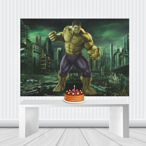 Painel De Festa Infantil Hulk 1 50M X 1 00M em Promoção Ofertas na