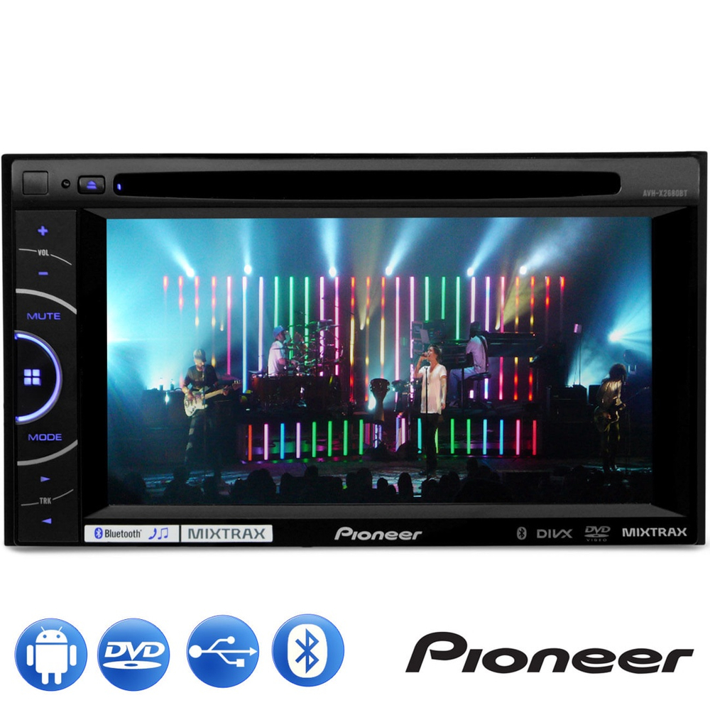 Dvd Player Automotivo Pioneer AVH X2680BT 6 1 Polegadas 2 Din Bluetooth