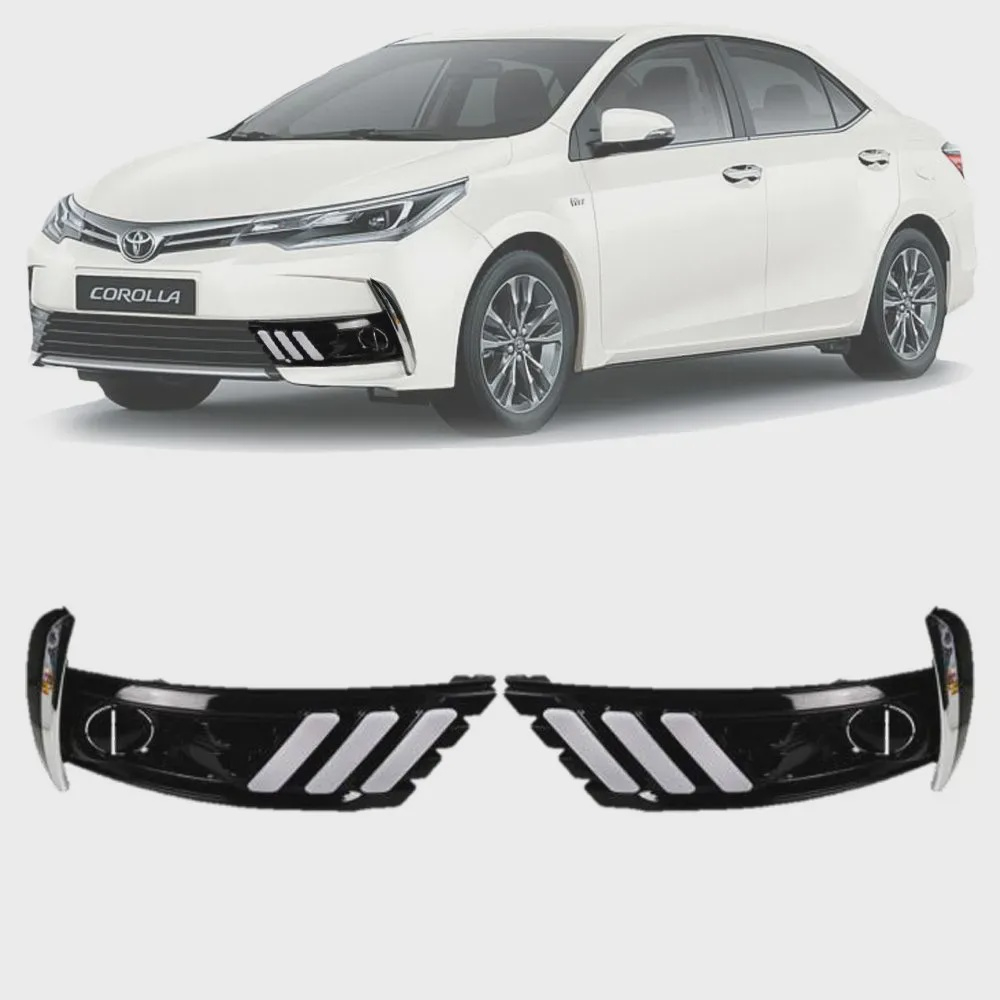 Moldura Drl Daylight Luz Diurna Seta Milha Auxiliar Toyota Corolla