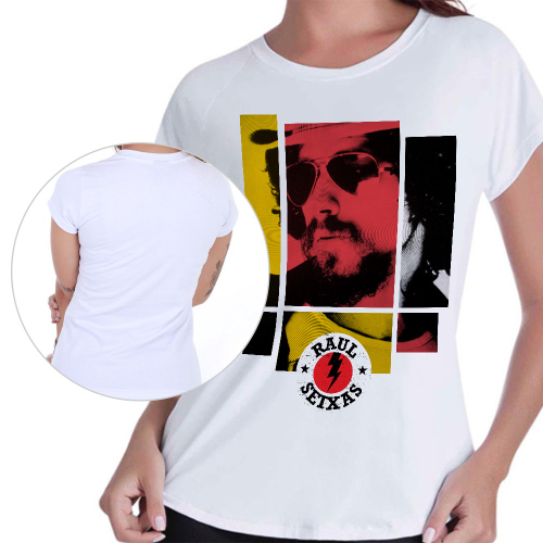 Camiseta Raul Seixas Feminina Baby Look Bandas De Rock Em Promo O Na