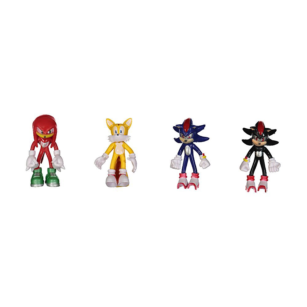 Kit Bonecos Miniaturas Turma Do Sonic Knucles Tails Shadow Brinquedo