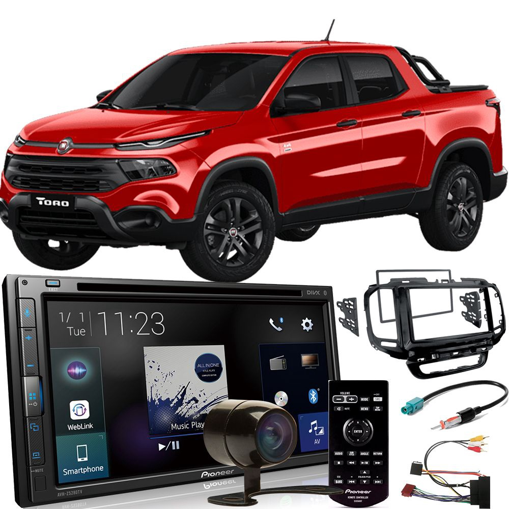 Kit Central Multimidia Fiat Toro A Avh Z Tv Moldura