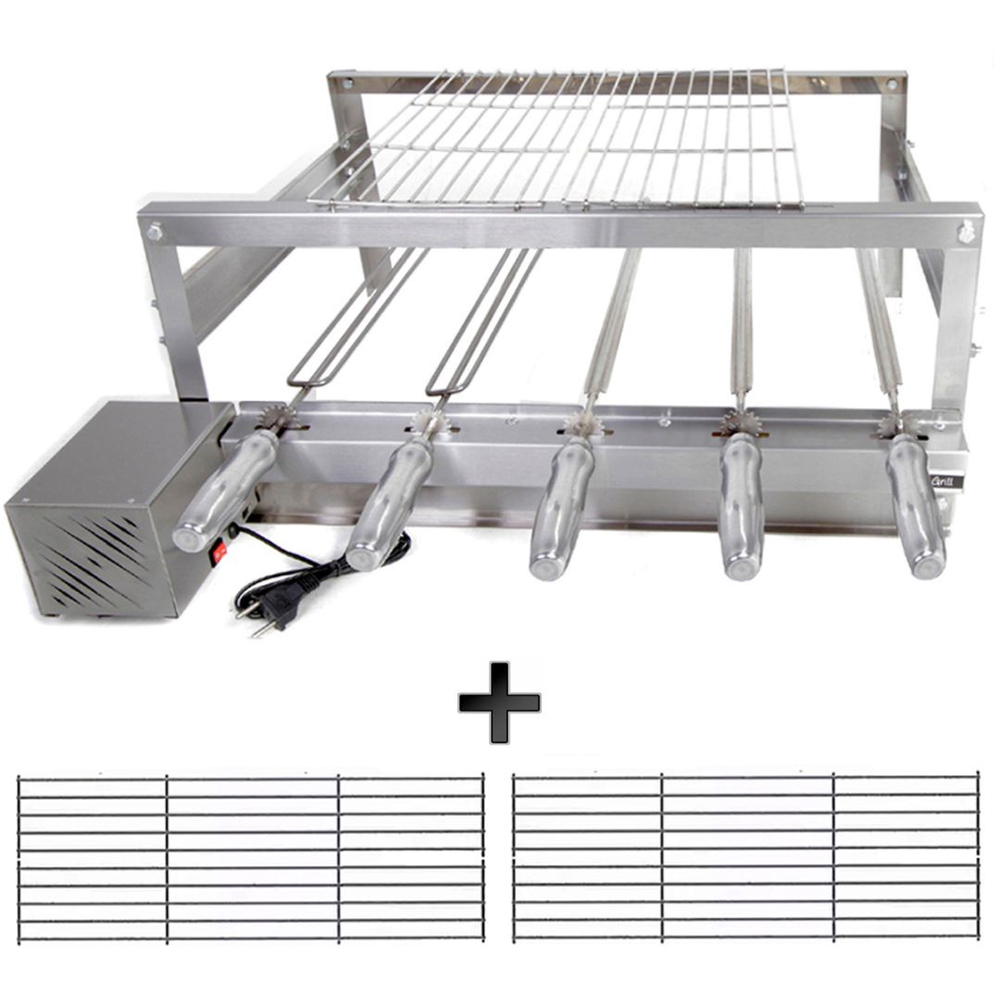 Churrasqueira Girat Ria Inox Gira Soft Grill Espetos Grelha