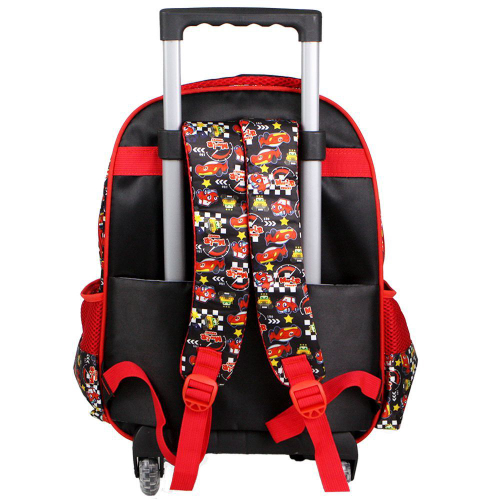 Kit Escolar Infantil Mochila De Rodinhas Lancheira Estojo Race