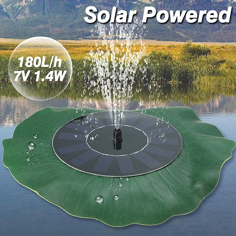 Solar Flutuante Folha de Lótus Fonte De Água Bomba Jardim Lagoa