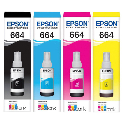 Kit Refil De Tinta Original Epson T Preto Ciano Magenta E Amarelo