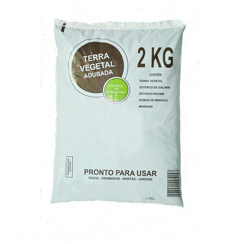 Terra Vegetal Adubada 2kg Ultilizavel Em Agricultura em Promoção na