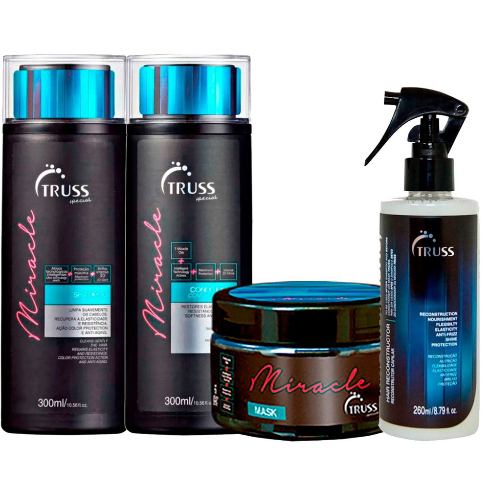 Truss Miracle Shampoo E Condicionador Ml M Scara E Recon Em Promo O