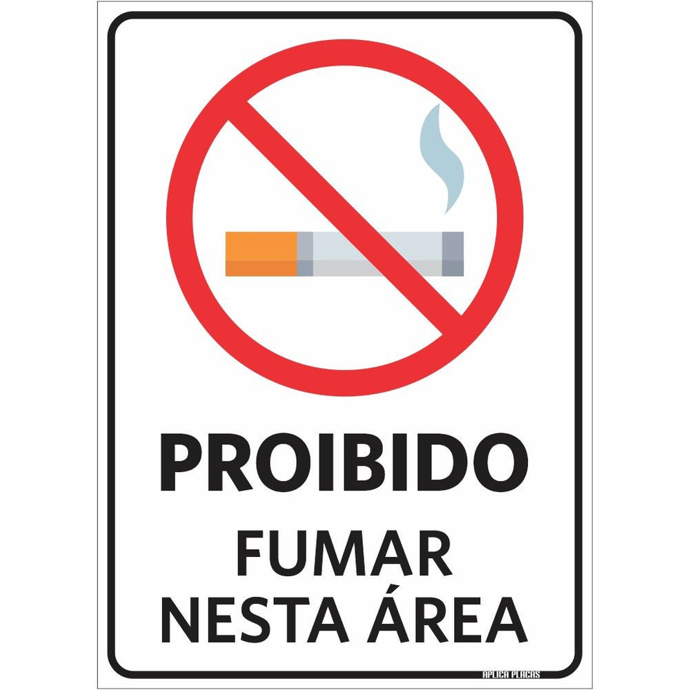 Placa Sinalização Condomínio Proibido Fumar nesta Área no Shoptime