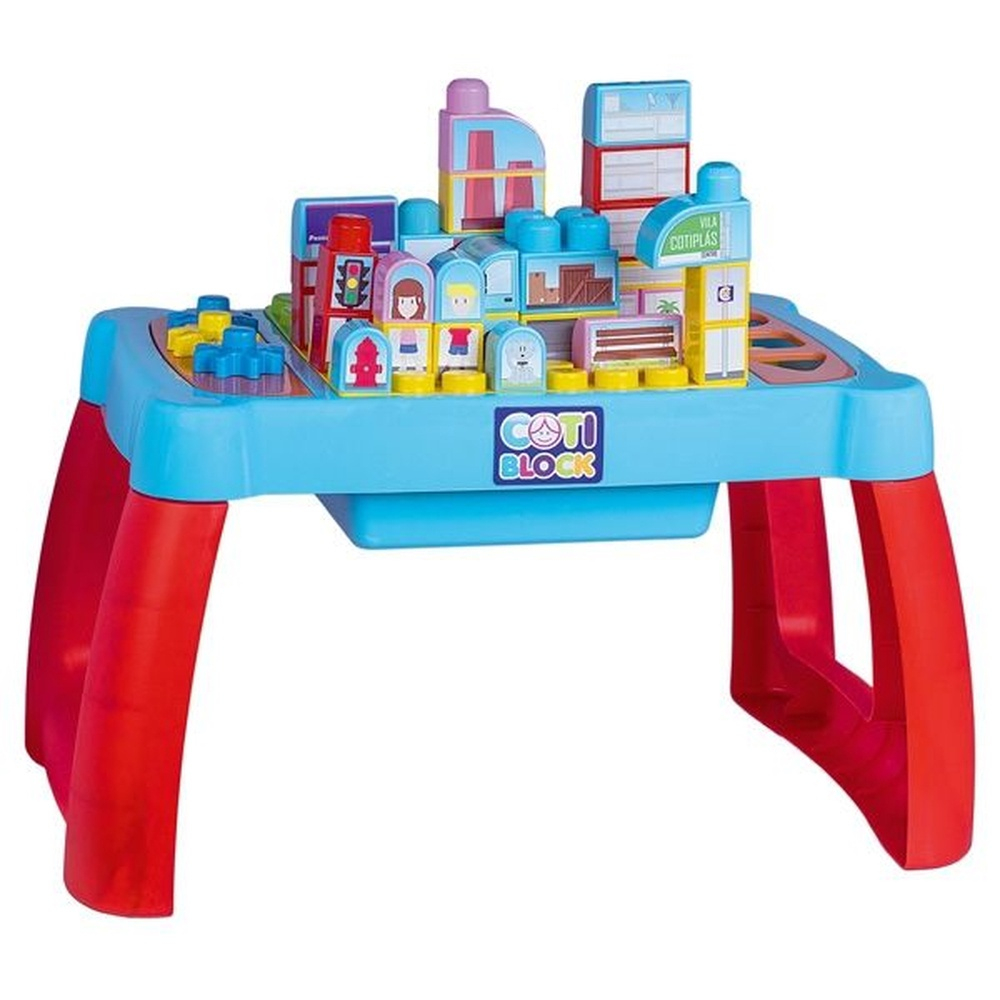 Brinquedo Infantil Mesa Interativa Didática Cotiblock 2354 Cotiplás em