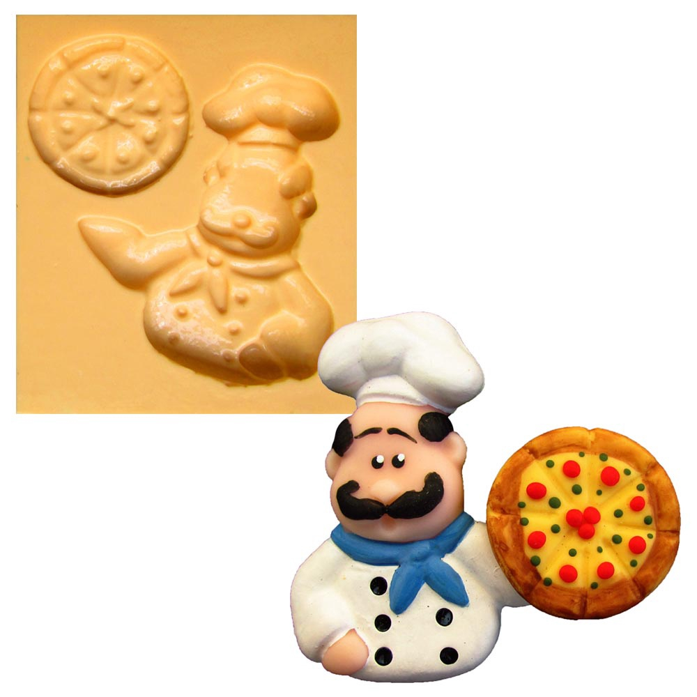 Molde De Silicone Para Biscuit Casa Da Arte Modelo Pizzaiolo